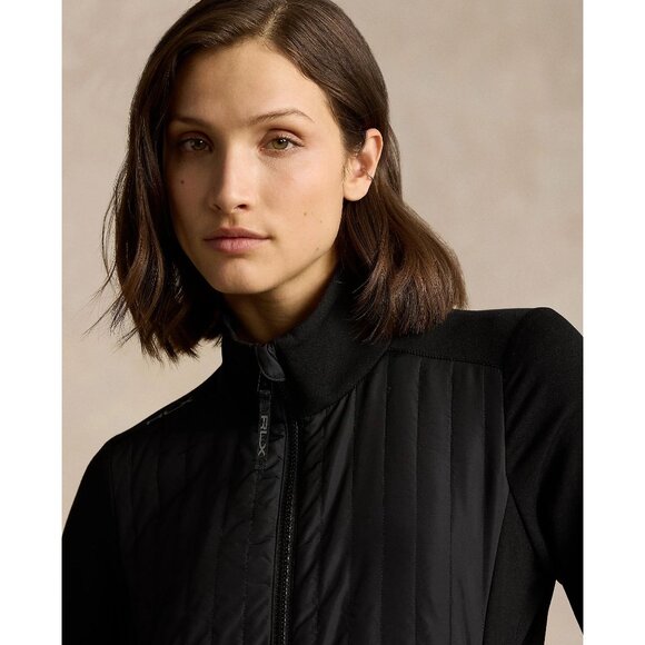 RLX Ralph Lauren Women’s Wool Blend Quilted Panel Hybrid Jacket Black, Size S - Picture 15 of 16